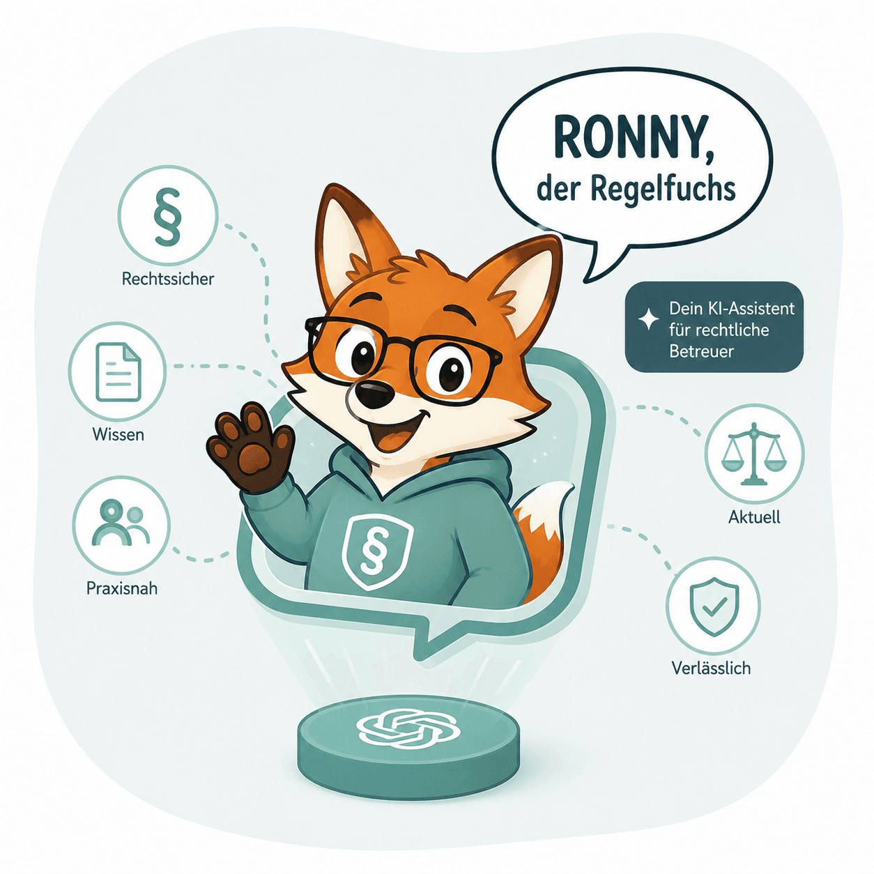 Ronny, der Regelfuchs – KI-Assistenz für rechtliche Betreuung