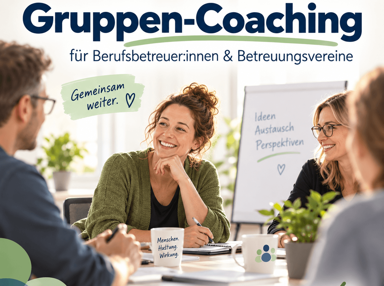 Gruppen-Coaching für Berufsbetreuer:innen und Betreuungsvereine